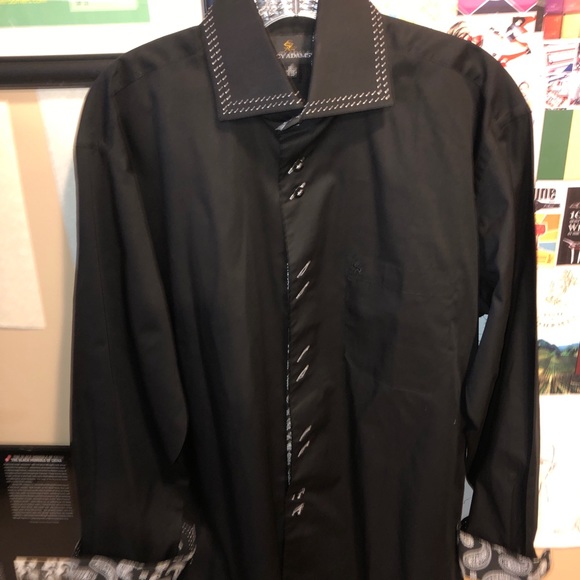 Stacy Adams Cuffed High-Fashion Dress Shirt - Picture 2 of 7